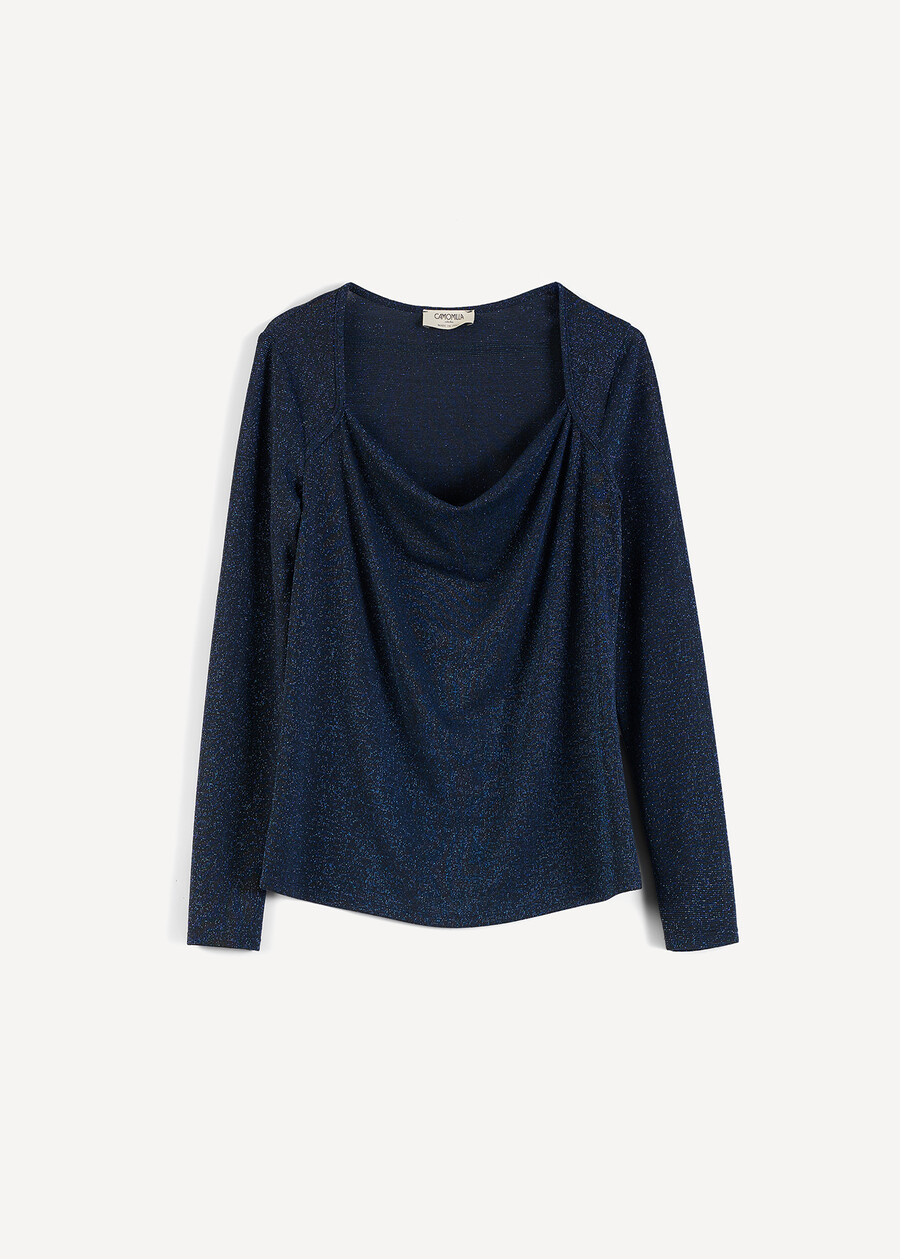 Sheila lurex jersey long-sleeve top BLU Woman , image number 4