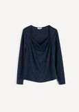Sheila lurex jersey long-sleeve top BLU Woman image number 4