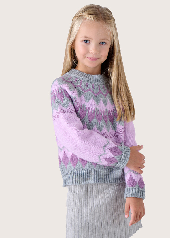 Maglioncino Mare fantasia norvegese per bimba GRIGIO LIGHT GREY Donna null
