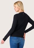 Clem round neck cardigan NERO BLACK Woman image number 3