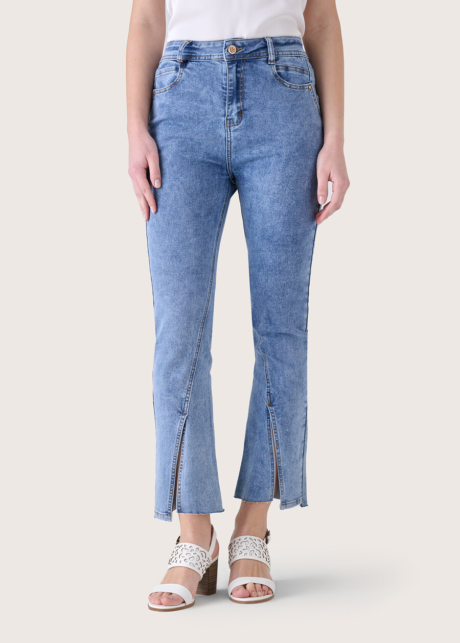 Dolly cotton denim trousers DENIM Woman , image number 2
