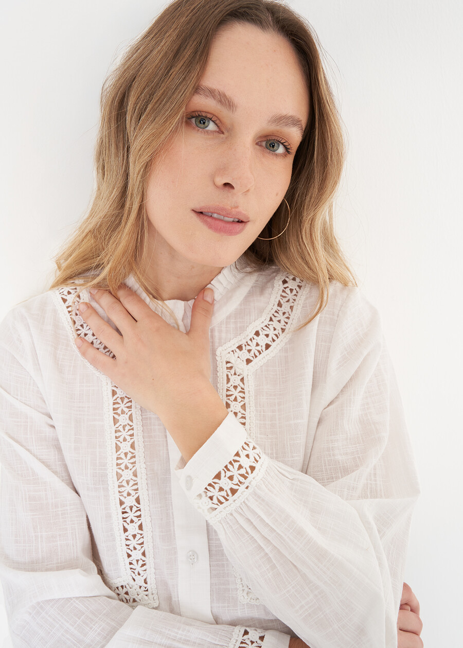 Camicia Cataya 100% cotone BIANCO WHITE Donna , immagine n. 3