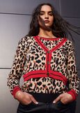 Cardigan Camoo fantasia animalier BEIGE CAMMELLO Donna immagine n. 1
