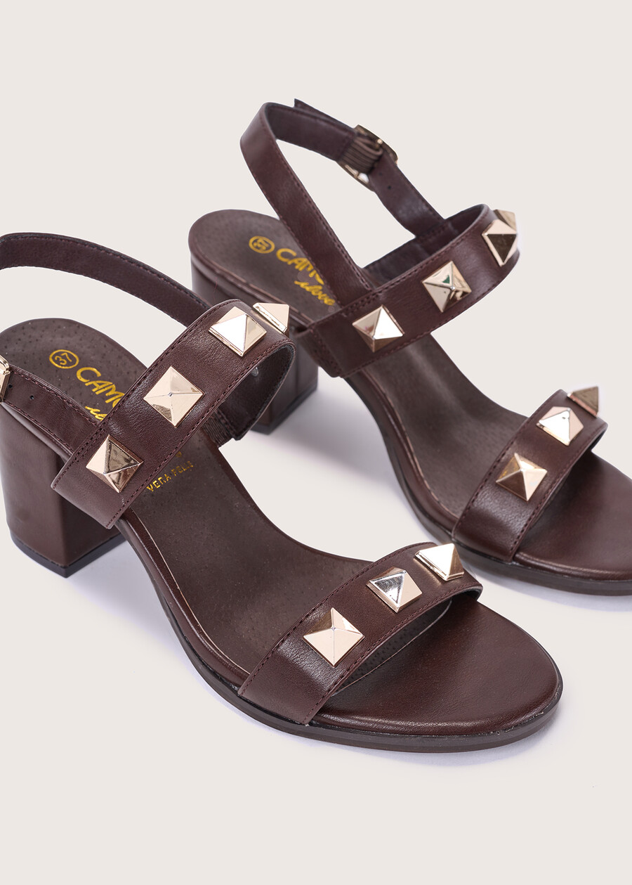 Sandalo con borchie Surly MARRONE CACAO Donna , immagine n. 2