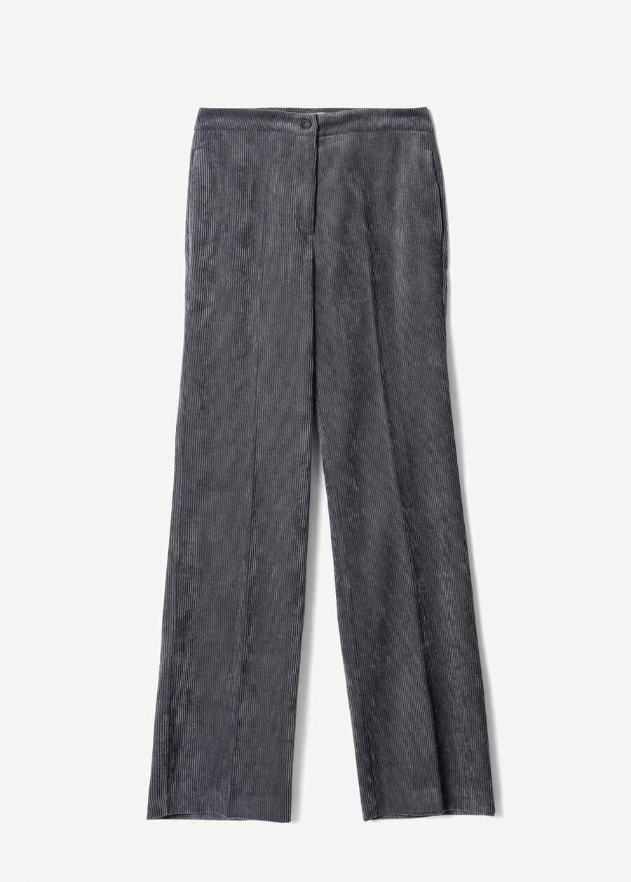 Pantalone Giorgia-N in velluto GRIGIO CENEREVIOLA PURPLE Donna , immagine n. 5