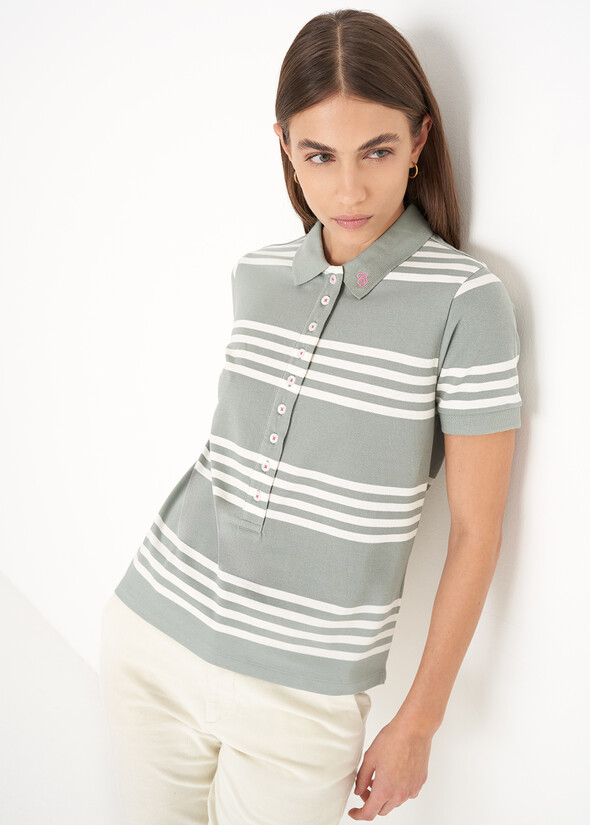 Polo Piquet in cotone pettinato VERDE SALVIA Donna null