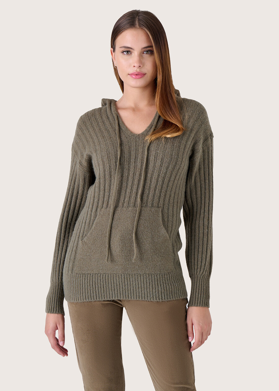 Margaret knitted sweatshirt VERDE CAPPERBEIGE GREIGE Woman , image number 1