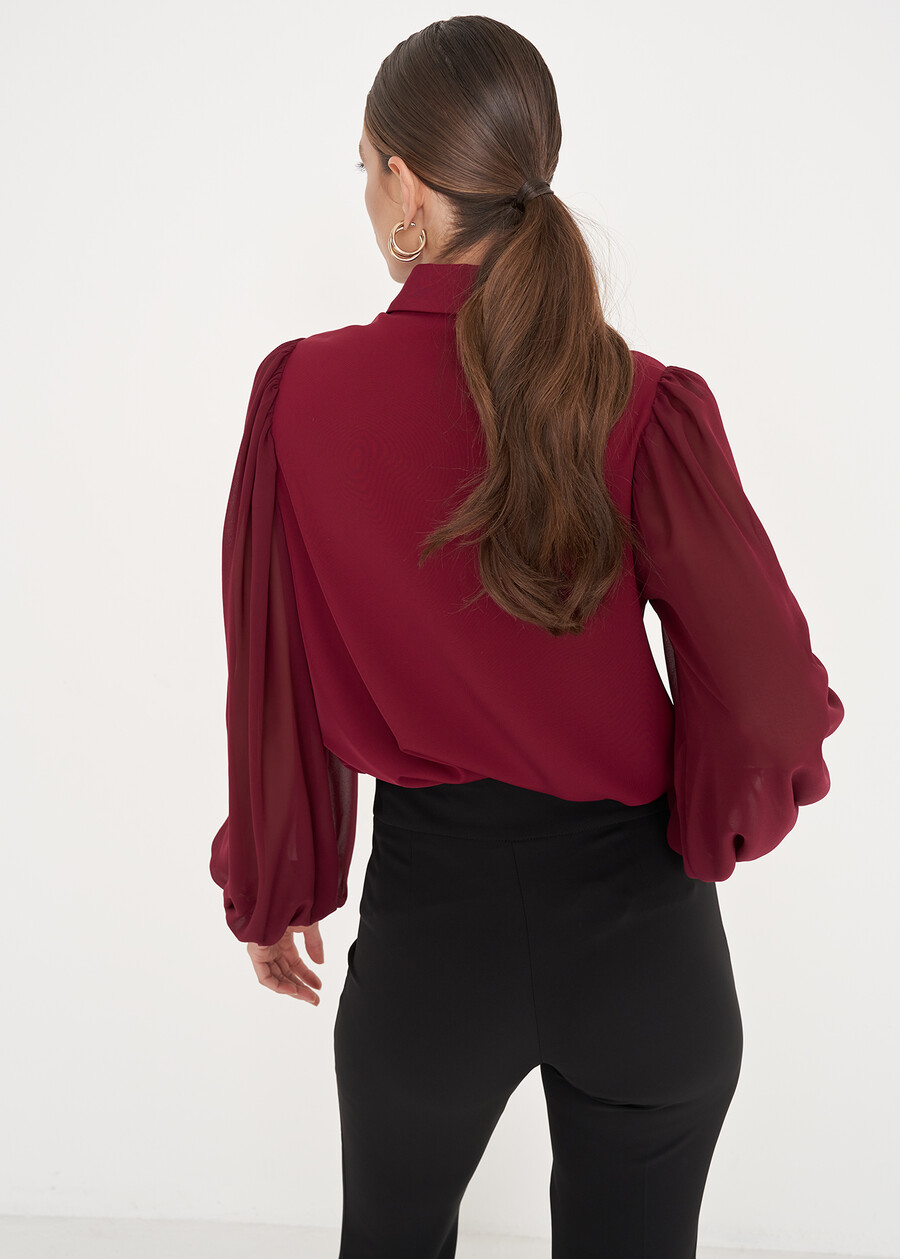 Candida double fabric shirt ROSSONERO BLACK Woman , image number 3