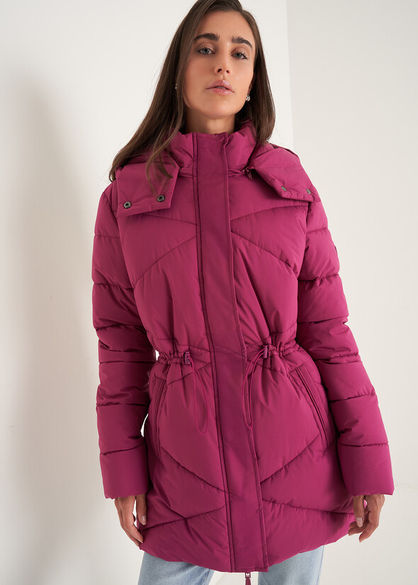 Piumino Palmer con cappuccio staccabile ROSSO MAGENTA Donna null