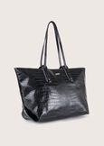 Bally eco-leather shopping bag NEROMARRONE CASTAGNA Woman image number 1
