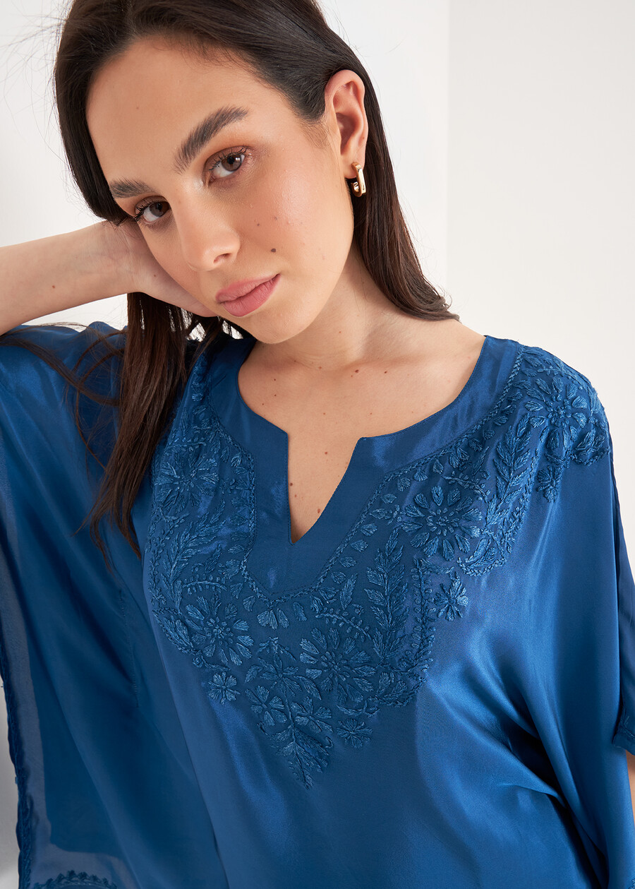 Bull Printed Blouse With Drawstring BLU OTTANIO Woman , image number 2