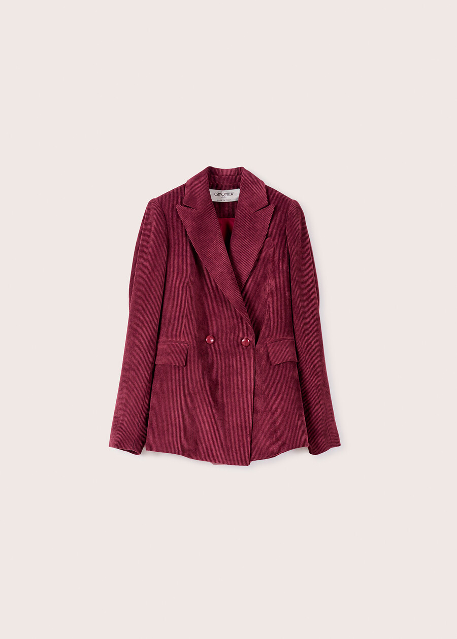 Guenda corduroy blazer ROSSO BORDEAUXBEIGE GREIGEBLUE OLTREMARE Woman , image number 7