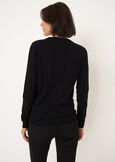 Cody cardigan with rhinestones and pearls NERO BLACK Woman image number 3