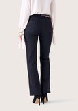 Jacque cotton denim trousers NERO BLACK Woman image number 4