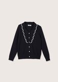 Cardigan Casey con nodo al colletto NERO Donna immagine n. 1