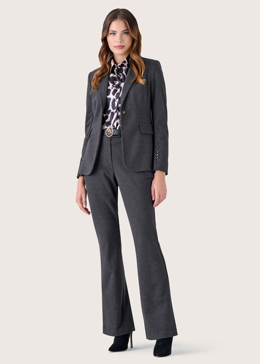 Gaby herringbone cloth blazer BLU GRAFITE Woman , image number 4