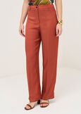 Paxly slub linen trousers ARANCIONE Woman image number 3