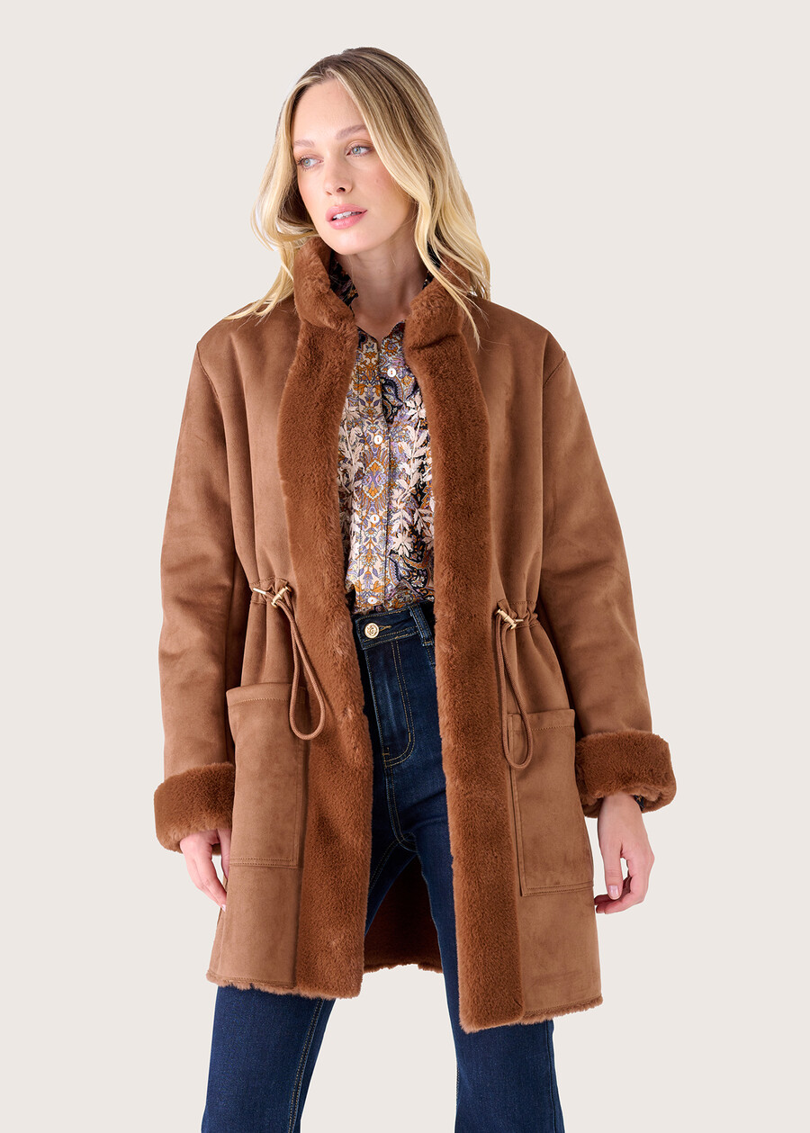 Cappotto Cathy in ecopelo MARRONE TIERRA Donna , immagine n. 2