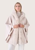 Maella hooded cape NERO BLACKBEIGE LATTE Woman image number 2
