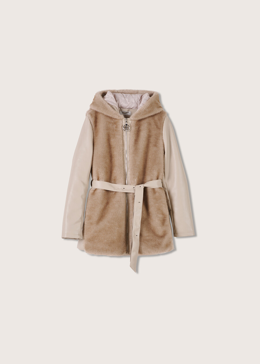 Cappotto Grace in ecopelo BEIGE GREIGE Donna , immagine n. 5