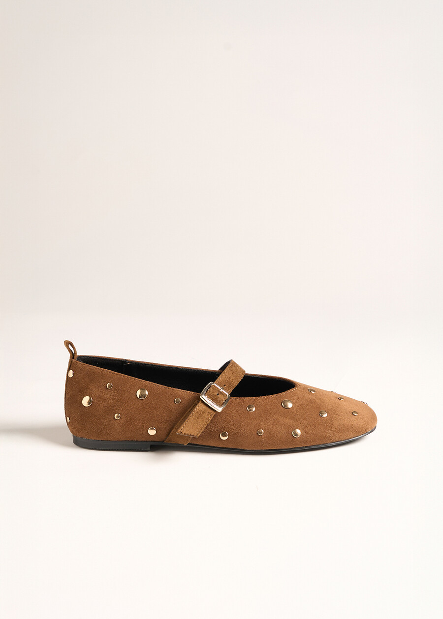 Ballerina Skin in ecocamoscio MARRONE CARAMELLO Donna , immagine n. 4