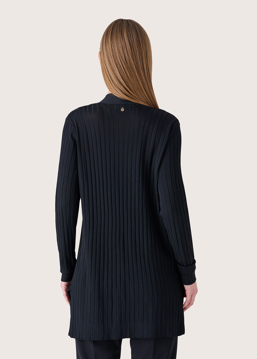 Mery tie-neck cardigan NEROVERDE SALAD Woman , image number 4