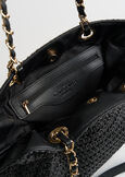 Borsa Friends raffia coulisse BEIGENERO BLACK Donna immagine n. 4