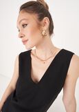 Top Thomas Scollo a V BIANCO WHITENERO BLACK Donna immagine n. 3