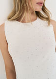 Top Tyson maglia e cristalli BIANCO WHITE Donna immagine n. 2