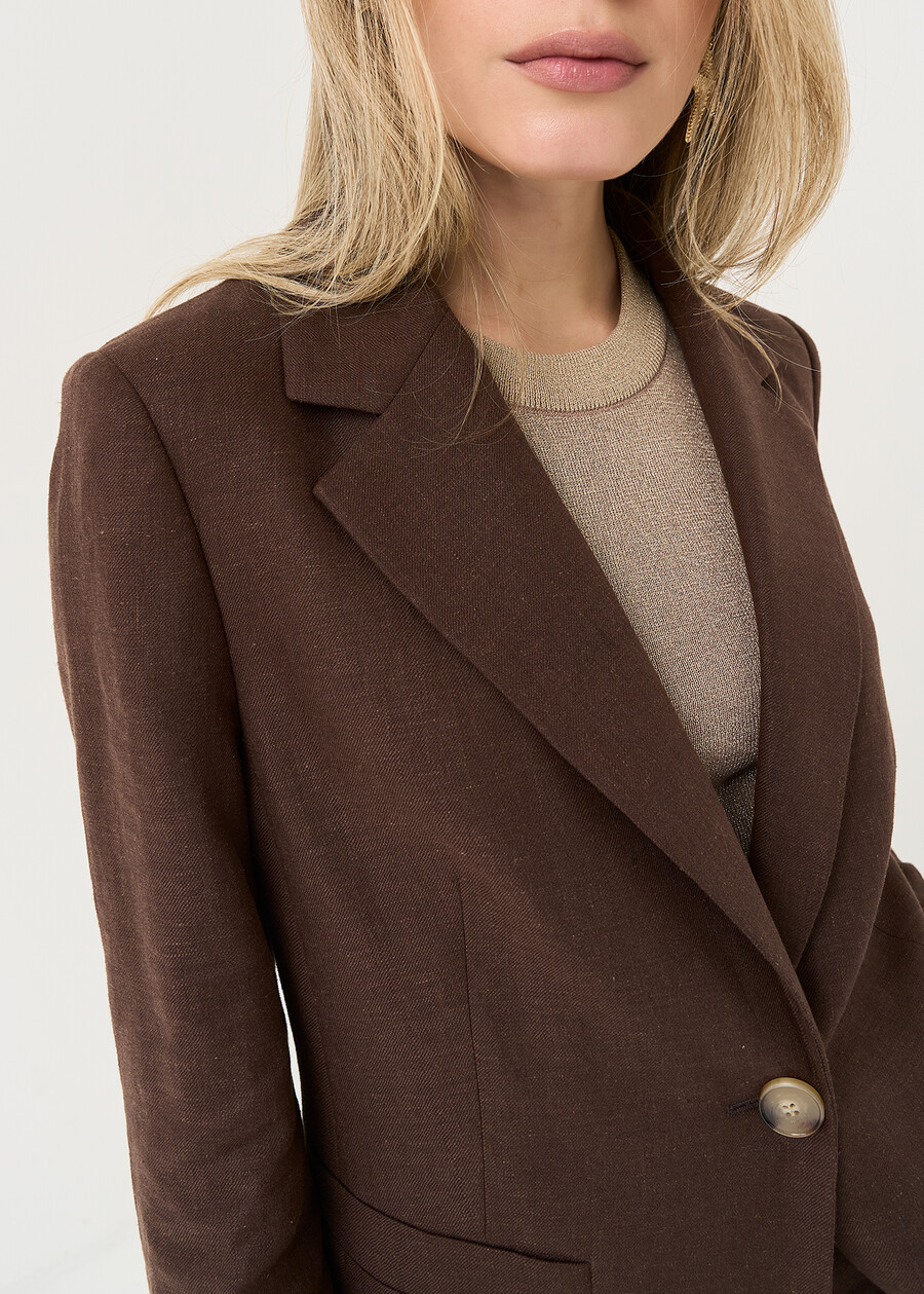 Geky single-breasted jacket MARRONE Woman , image number 4