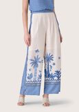 Packer palazzo trousers BIANCO ORCHIDEA Woman image number 3