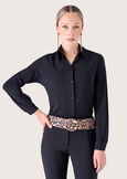 Camicia Alessia in jersey NERO BLACKVIOLA UVABIANCO WHITEMARRONE BRUCIATO Donna immagine n. 1