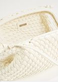 Bassina woven eco-leather clutch bag BIANCO BURRONERO BLACK Woman image number 3