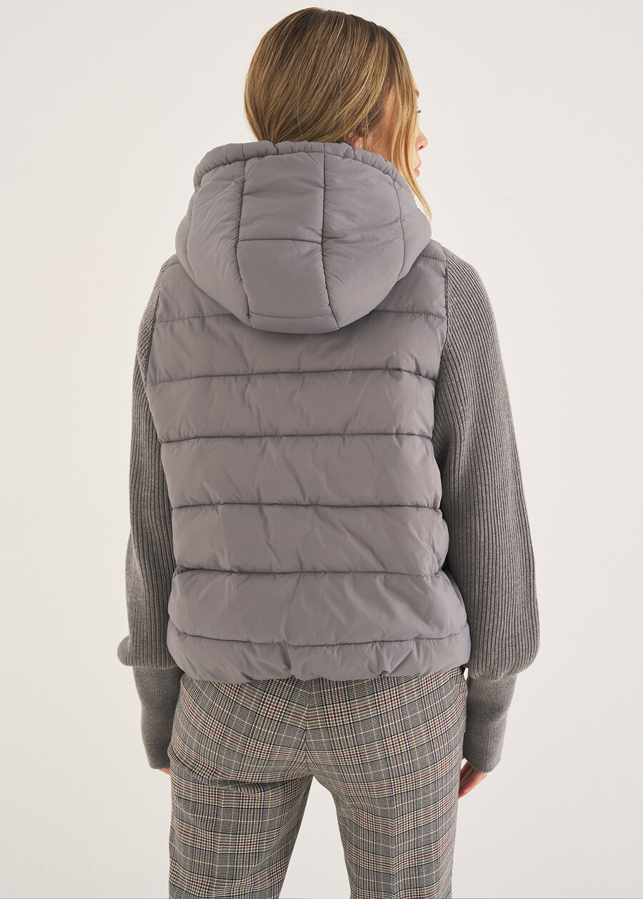 Paggy quilted belted jacket GRIGIO Woman , image number 4
