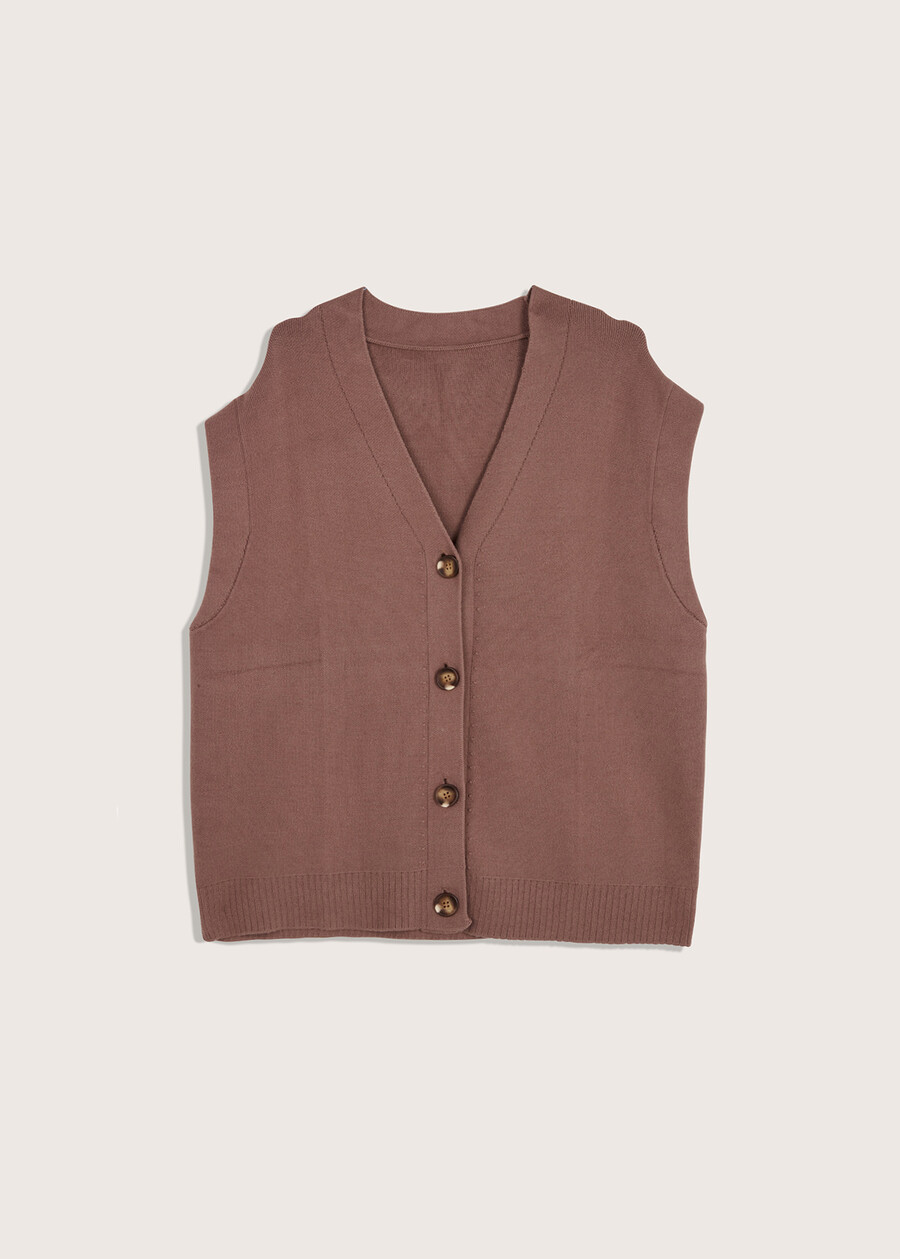 Costantin vest model cardigan MARRONE CARAMELLO Woman , image number 4