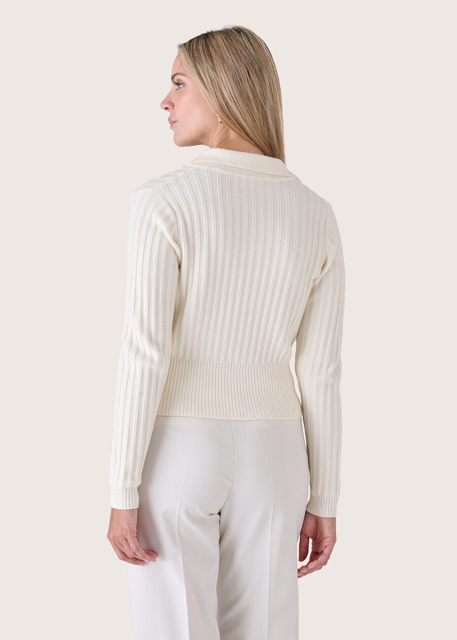Maglia Manchester modello polo BEIGE LATTEMARRONE JAVA Donna , immagine n. 3