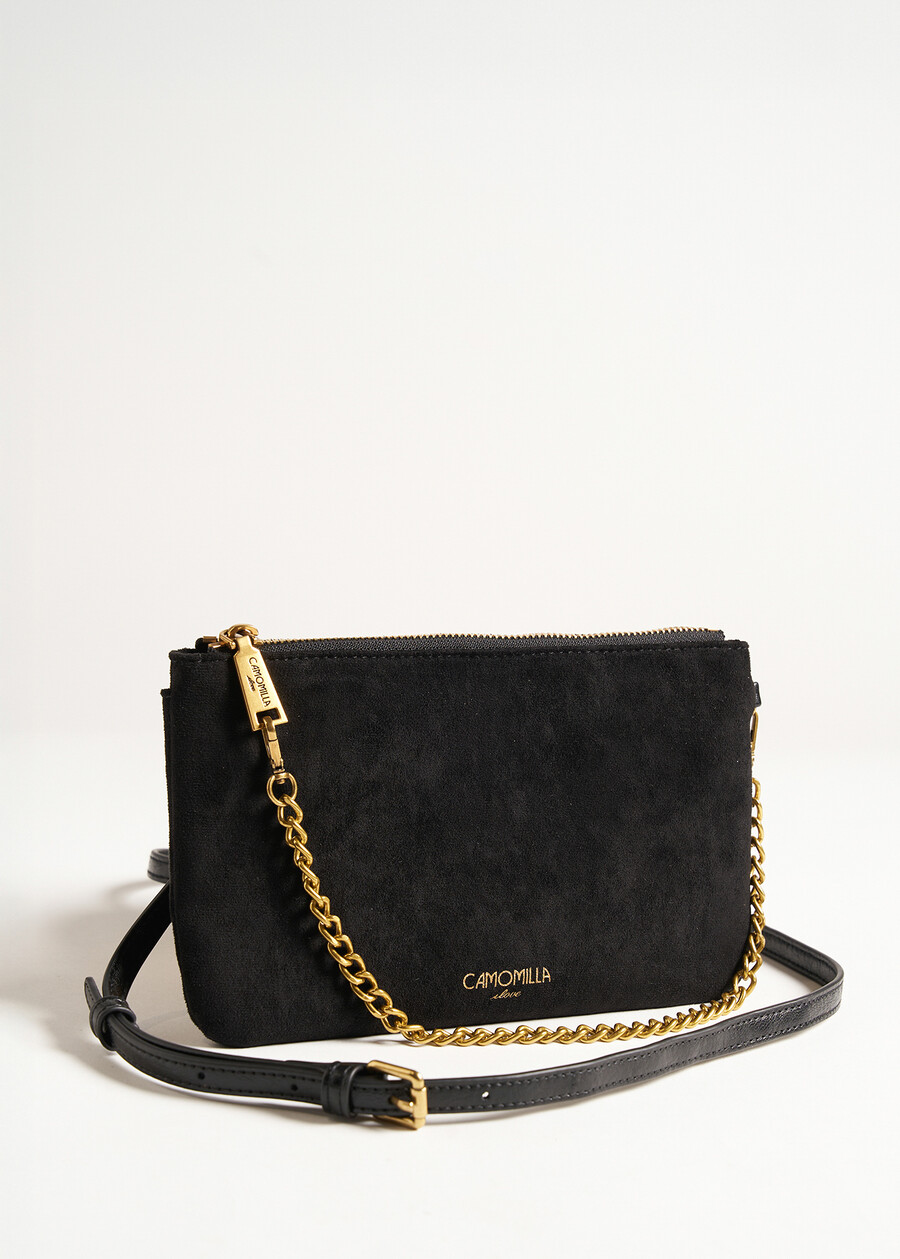 Tracolla Tonga Suede ecocamoscio NERO BLACK Donna , immagine n. 1