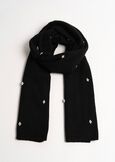 Sarym scarf with micro pearls NERO BLACKBEIGE LATTE Woman image number 2