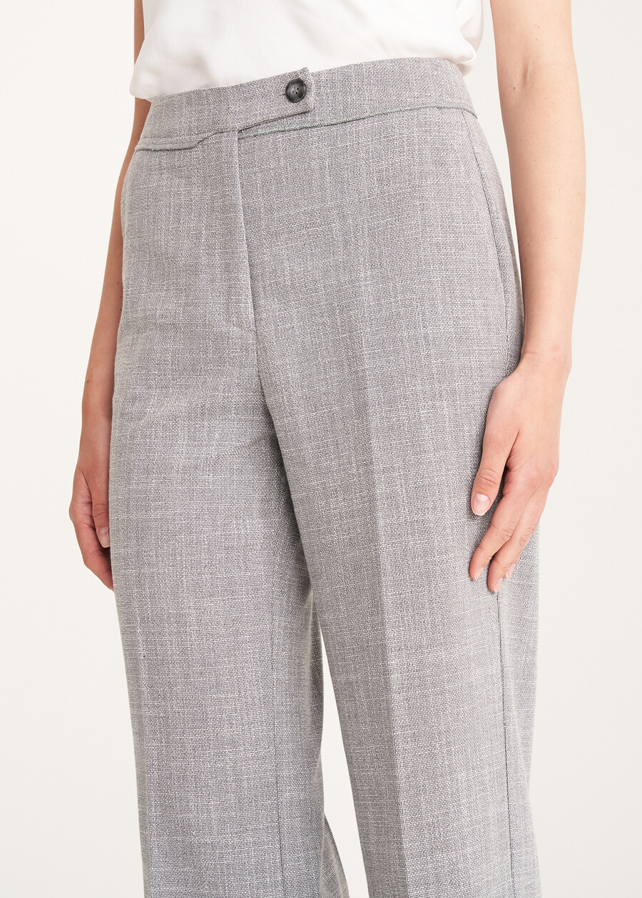 Pantaloni Giorgia in tessuto poliviscosa GRIGIO GREYVERDE PAVONE Donna , immagine n. 4