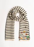 Sciarpa Satin a righe con bottoni BEIGE LATTE Donna immagine n. 3