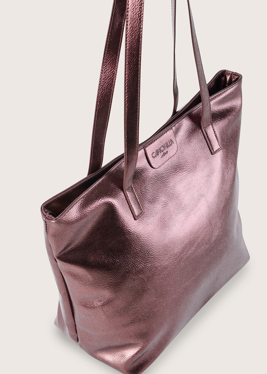 Badia eco-leather shopping bag MARRONE BRONZE Woman , image number 3