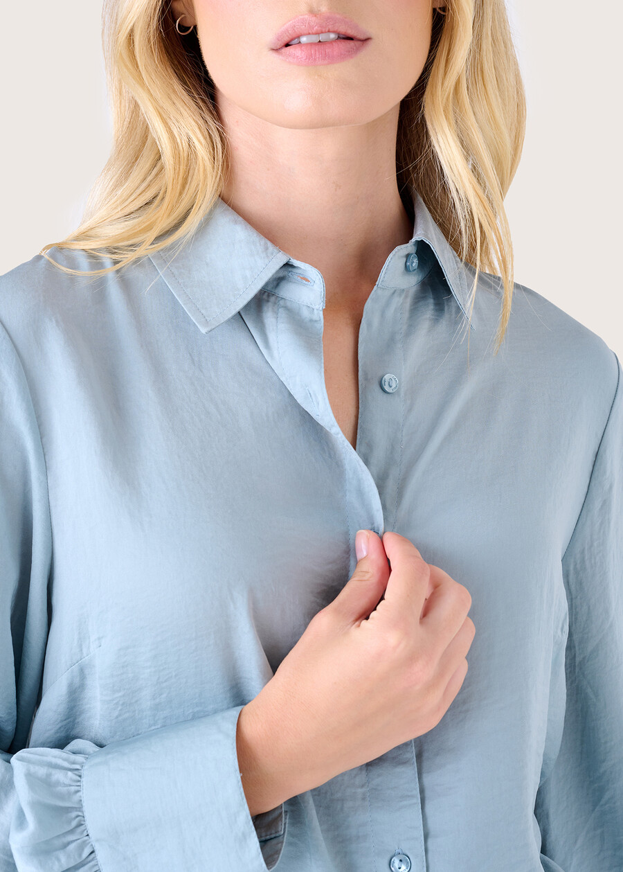 Camicia Conny effetto satin NERO BLACKBLU AQUAMARINE Donna , immagine n. 2