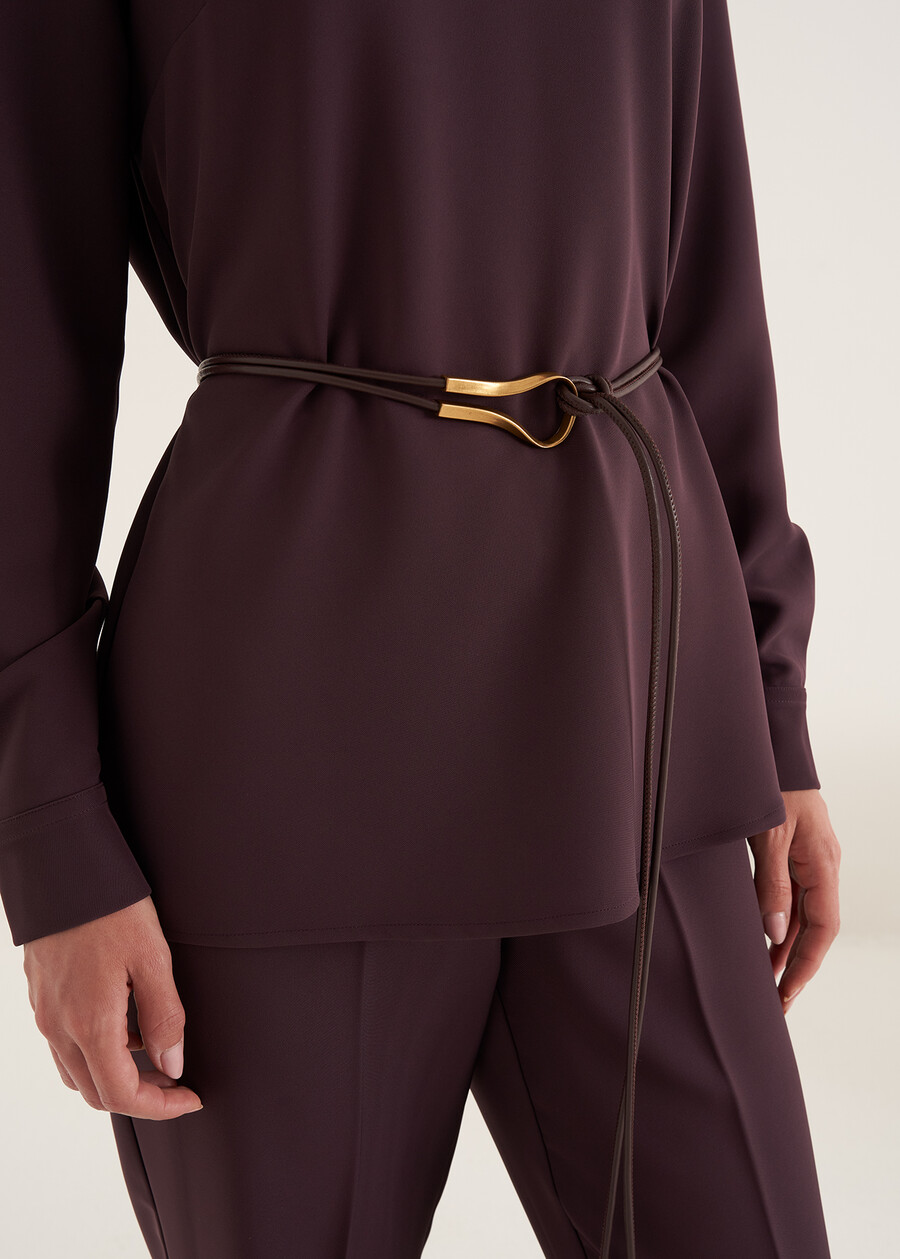 Cintura Clay tubolare in ecopelle MARRONE CAFFE Donna , immagine n. 1