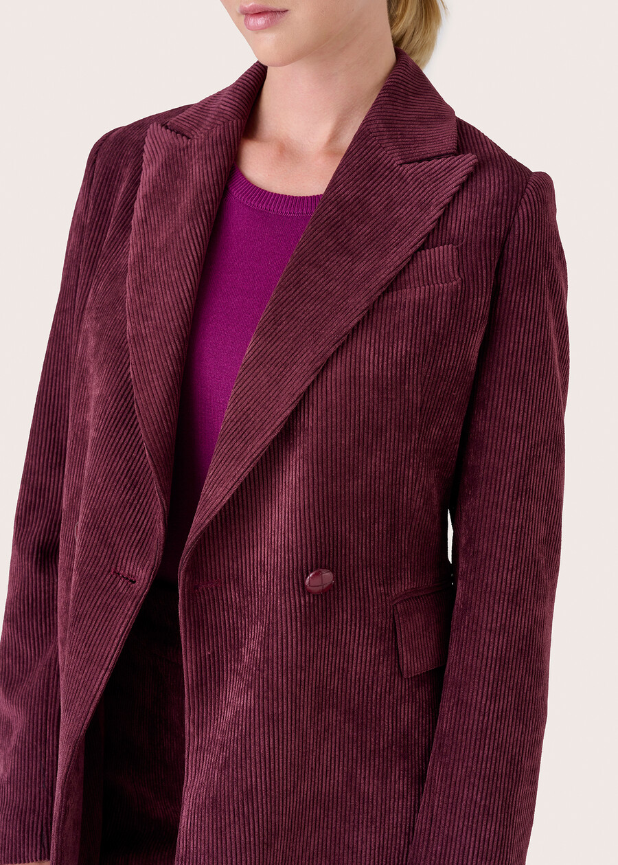 Guenda corduroy blazer ROSSO BORDEAUXBEIGE GREIGEBLUE OLTREMARE Woman , image number 3
