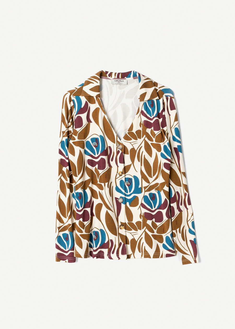 Saemi printed T-shirt VIOLA MELANZANA Woman , image number 5