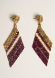 Orecchini Gliz a rombo bicolore ROSSO BORDEAUX Donna immagine n. 2