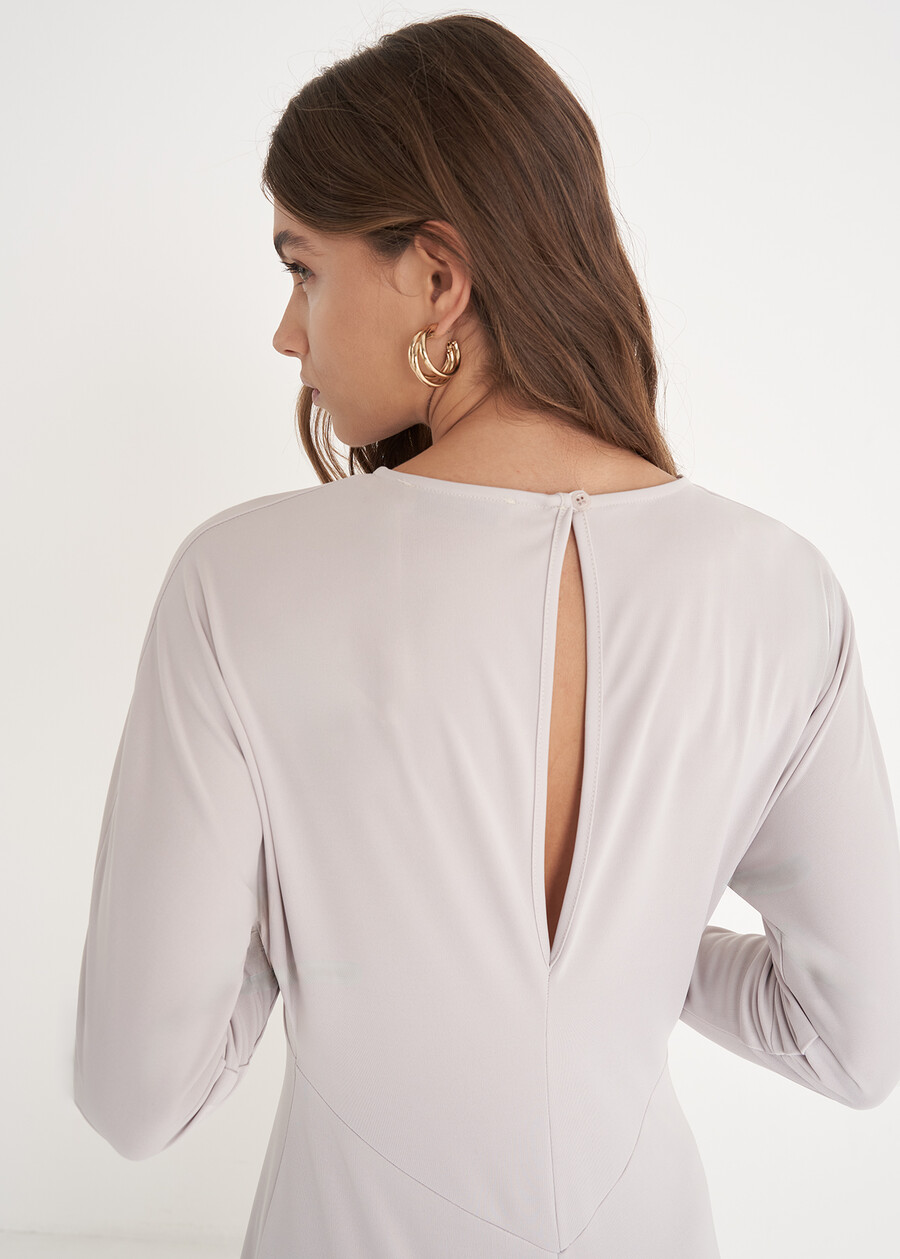 Abito lungo Amir in jersey GRIGIO GREY Donna , immagine n. 4