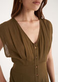 Abito Alena in viscosa e lino
 BEIGE DOESKIN VERDE ALGA Donna immagine n. 2