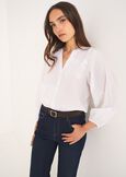 Claribel cotton embroidered shirt BIANCO WHITE Woman image number 1