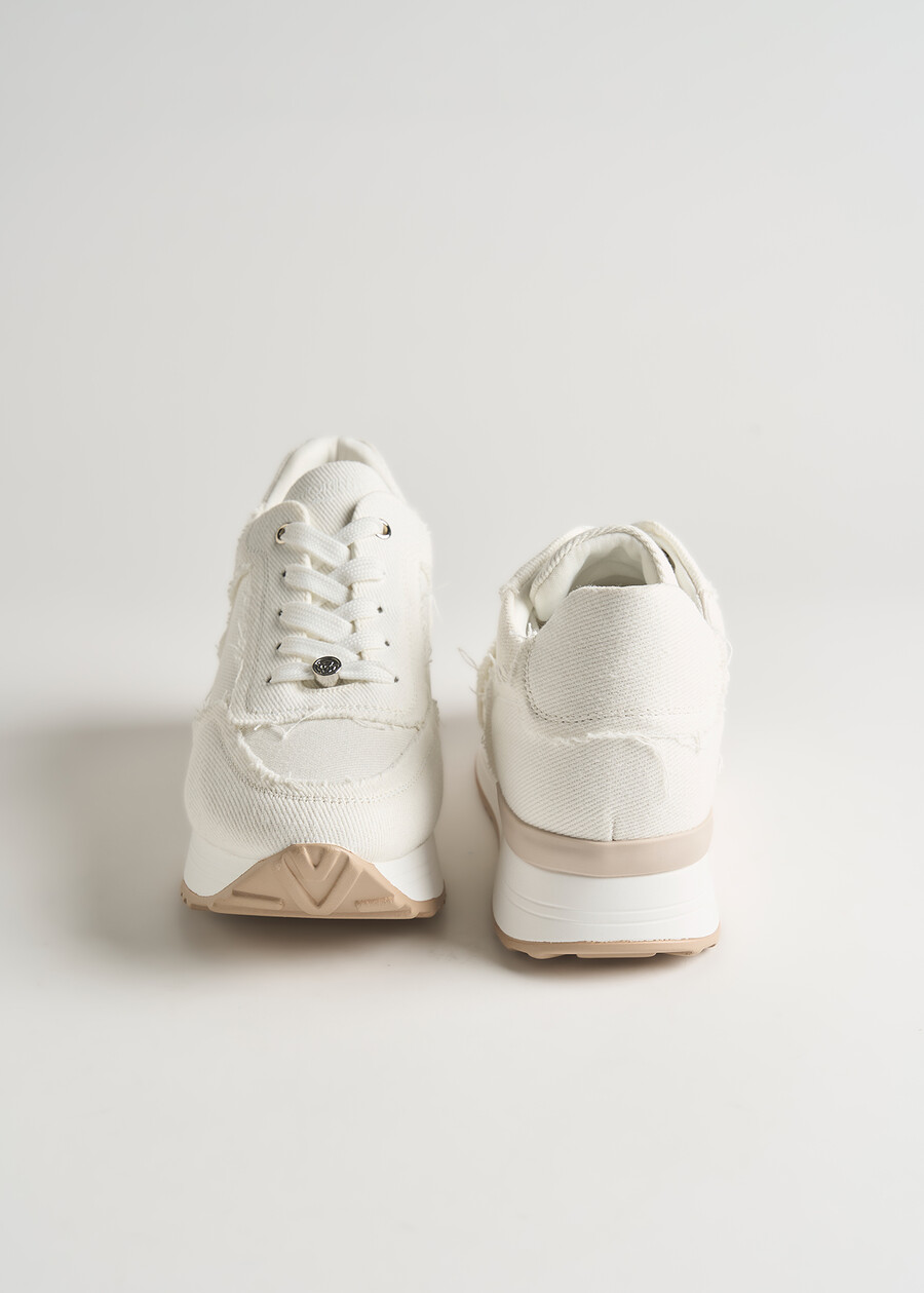 Sherly denim platform sneakers BIANCO WHITE Woman , image number 3